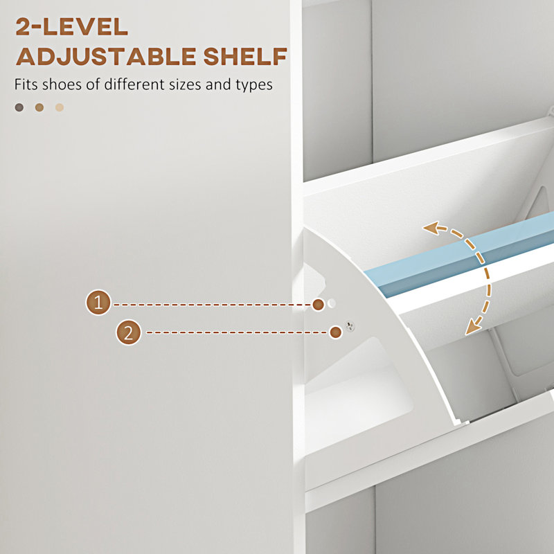 Shoe Cabinet For Entryway, White