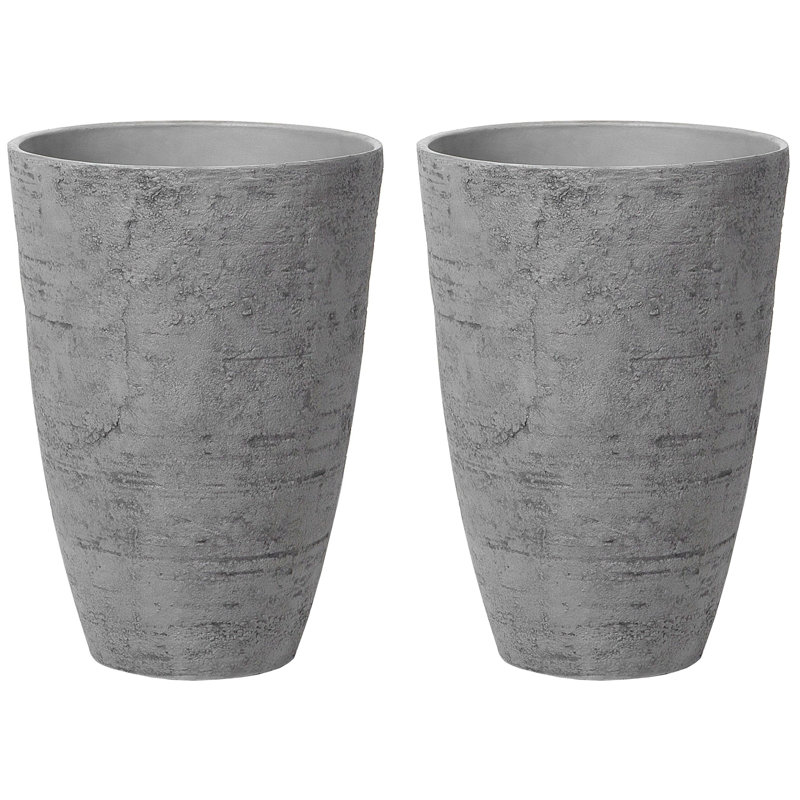 Abdalrhman Pot Planter, 60cm H x 43cm W x 43cm D, Grey