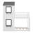 Monhollan Kids Twin Over Twin Bunk Bed-1861863049