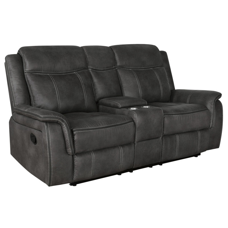 Hogsett Upholstered Tufted Back Motion Loveseat