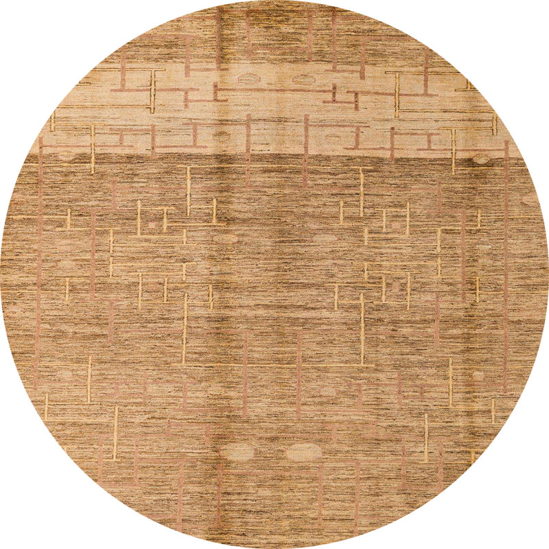 Abstract Indoor Rug, Round 8'