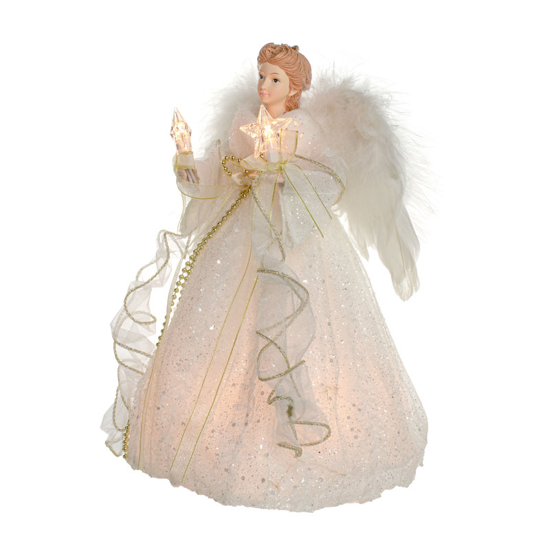 12'' Handmade Fabric Lighted Tree Topper