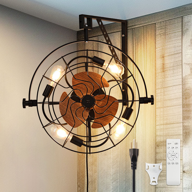 20" Cristofaro Fansconce Wall Mounted Fan with Light Kit