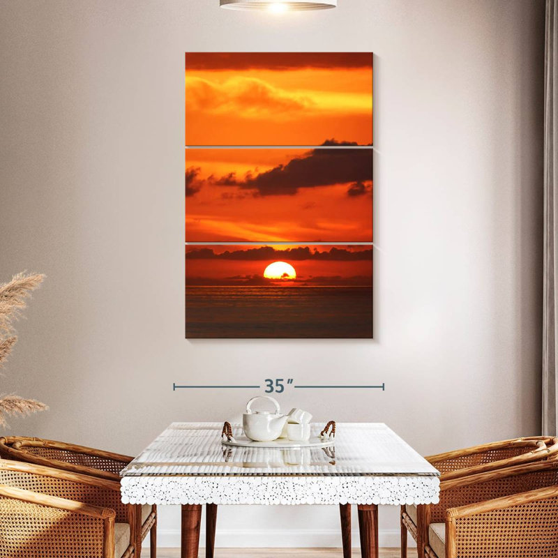 Gillard Ocean Orange Sunset, 50" H x 32" W