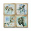 Fox on Blue - Ensemble de 4 peintures sur toiles encadrées-60148628-60148632