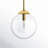 1-Light Single Globe Pendant in Natural Brass-64590522