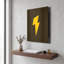 «Lightning» par Ann Kelle, art mural en métal doré, 12 po x 16 po-133651474