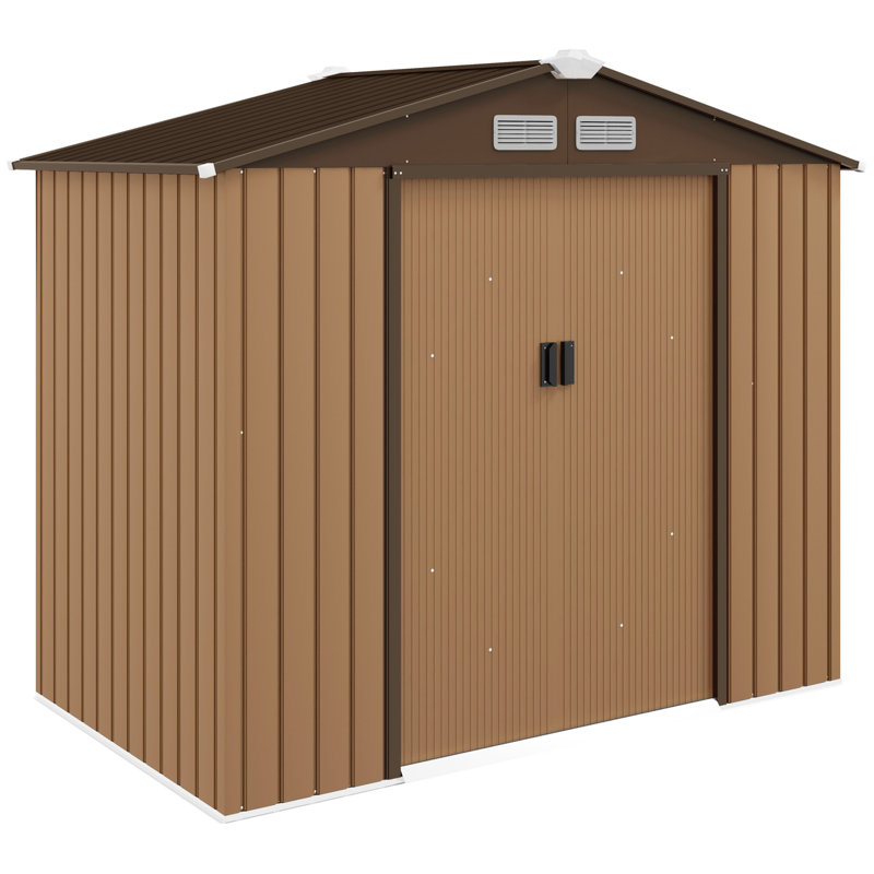 7 ft. W x 4 ft. D Tool Shed, Brown