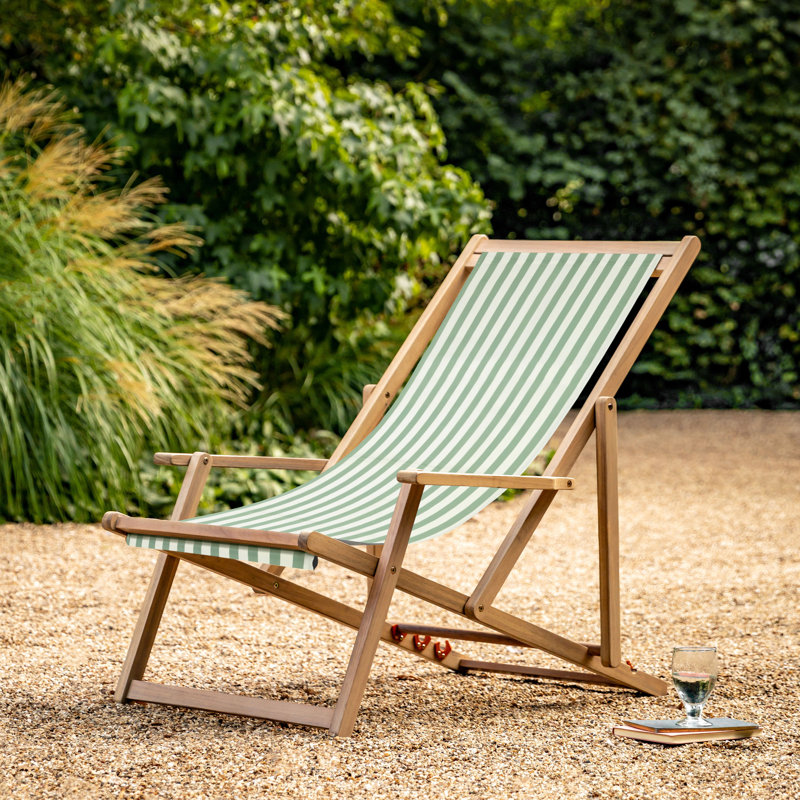 Creta Deck Chair Clay Stripe, Green