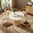 Round Solid Wood Base Dining Table for 1-4-1809128986