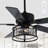 Joahnna 52" Glam Crystal Ceiling Fan with Lights, 6-Speed Reversible Fan with Remote