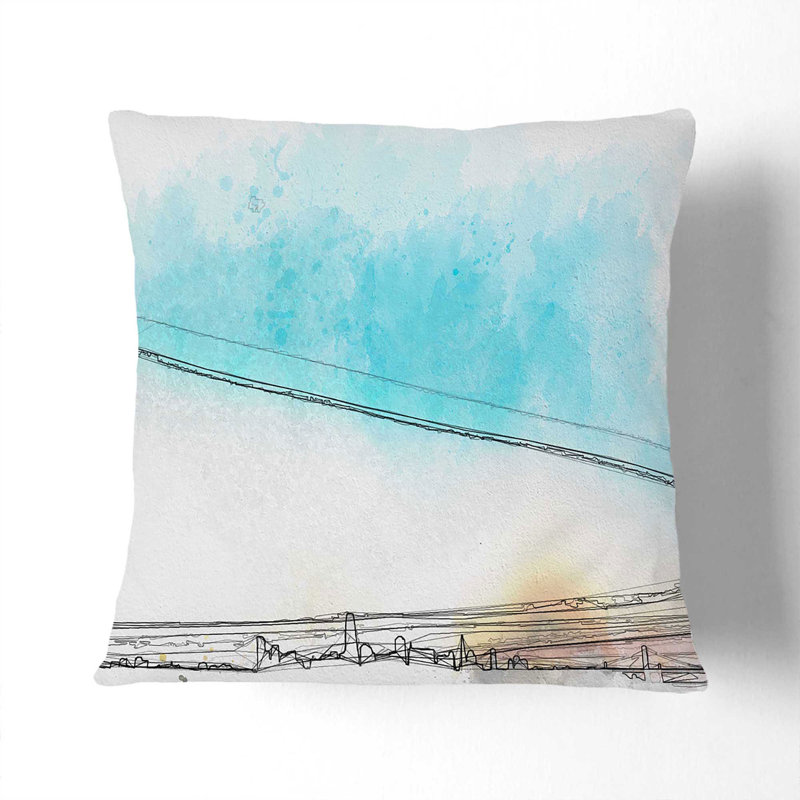 Abstract Square Cushion, 40cm H x 40cm W x 15cm D