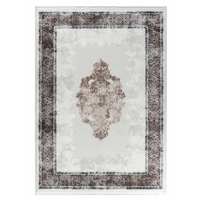 Machine Woven Grey Indoor Rug, Rectangle 200 x 290cm