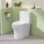 Toilette monobloc 19 po en céramique à double chasse avec siège confortable et hauteur d'assise conforme à l'ADA 19 po