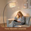 Lampe sur pied arquée 68,5 po avec télécommande et ampoule incluse
