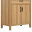 Meuble-lavabo de 30 po en bois avec cadre en bois massif, 2 portes à fermeture douce, 1 tiroir rabattable, tablette réglable, armoire de rangement moderne