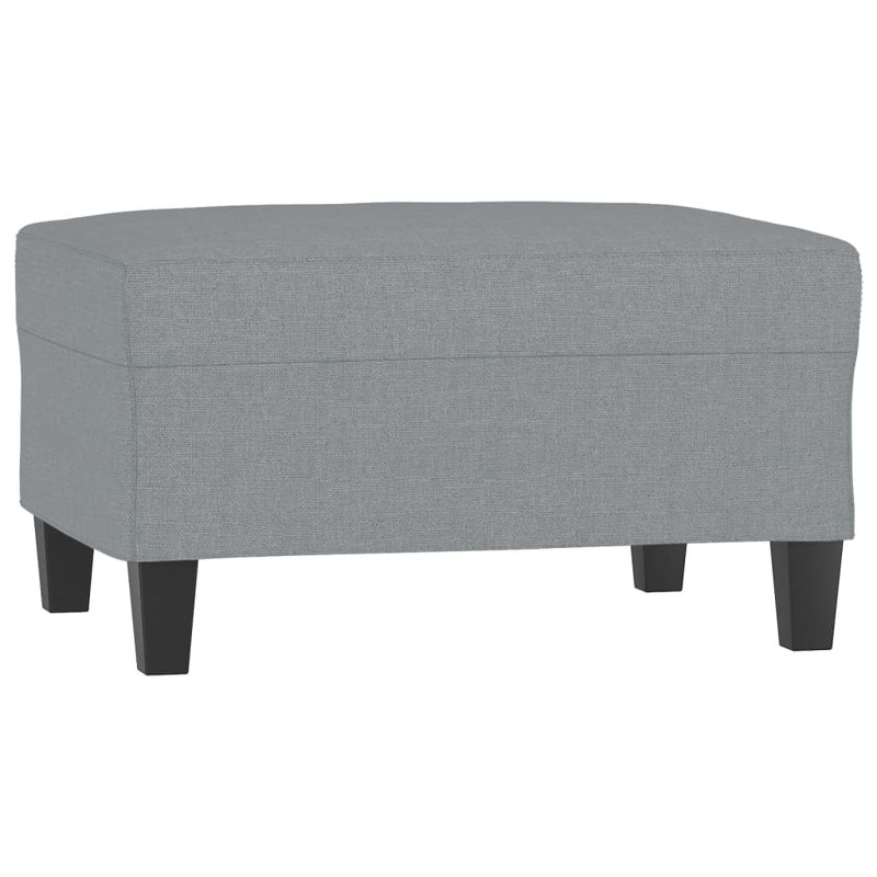 Repose-pieds avec repose-pieds Ashlon, 100 % polyester gris clair