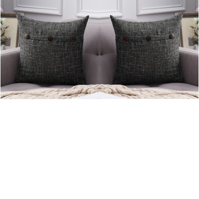 Buttons Chenille Throw Pillow