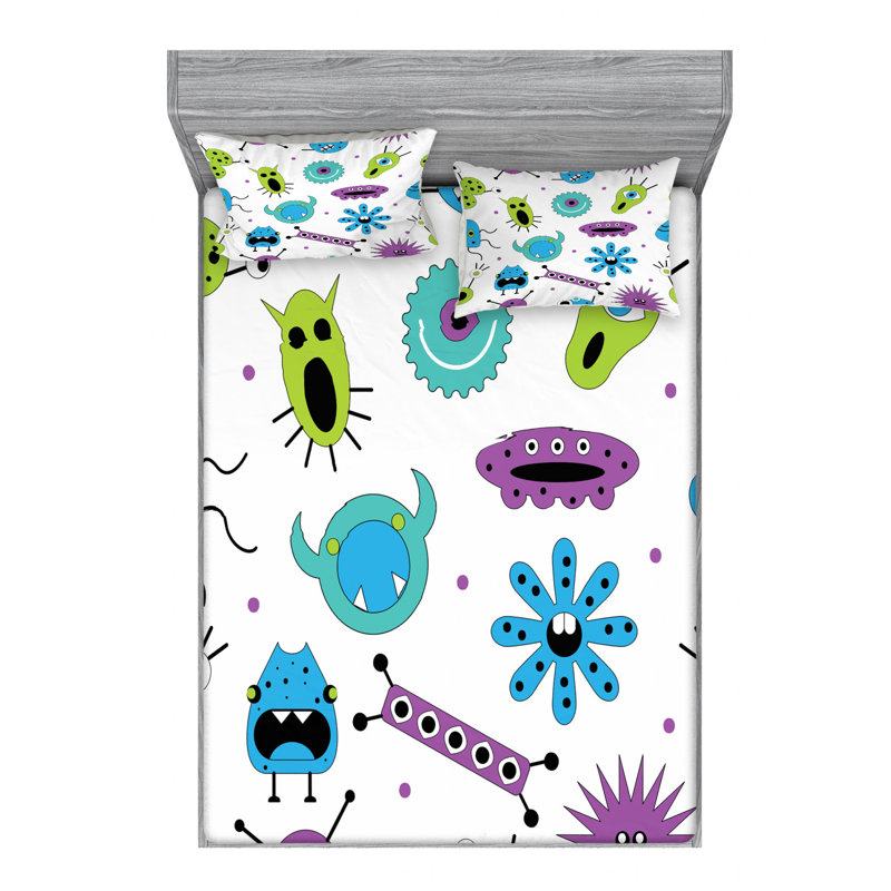 Microfiber Sheet Set, Queen Sheet Set with Fitted Sheet