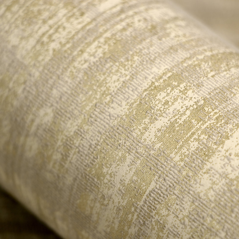 Zeus Geometric 3D Embossed Metallic 10M X 53Cm Wallpaper Roll, Gold