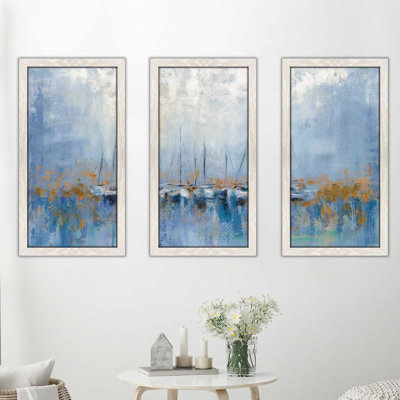 " Boats In The Harbor I " 3 - Pieces