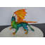 Statue en bronze dragon peint - Taille: L 16 po x l 15 po x H 12 po.