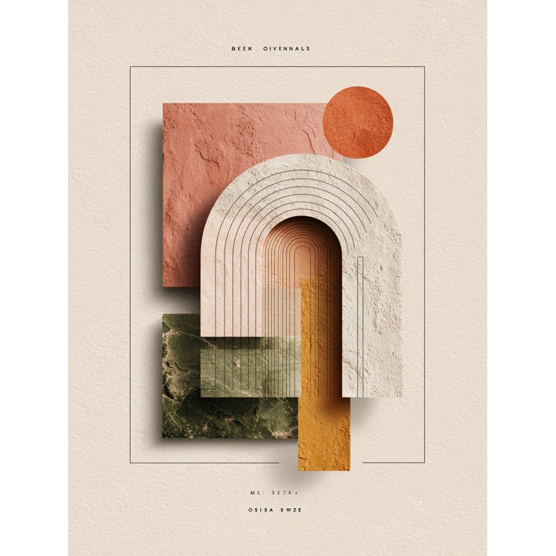 «Layered Geometric», art mural sur toile tendue