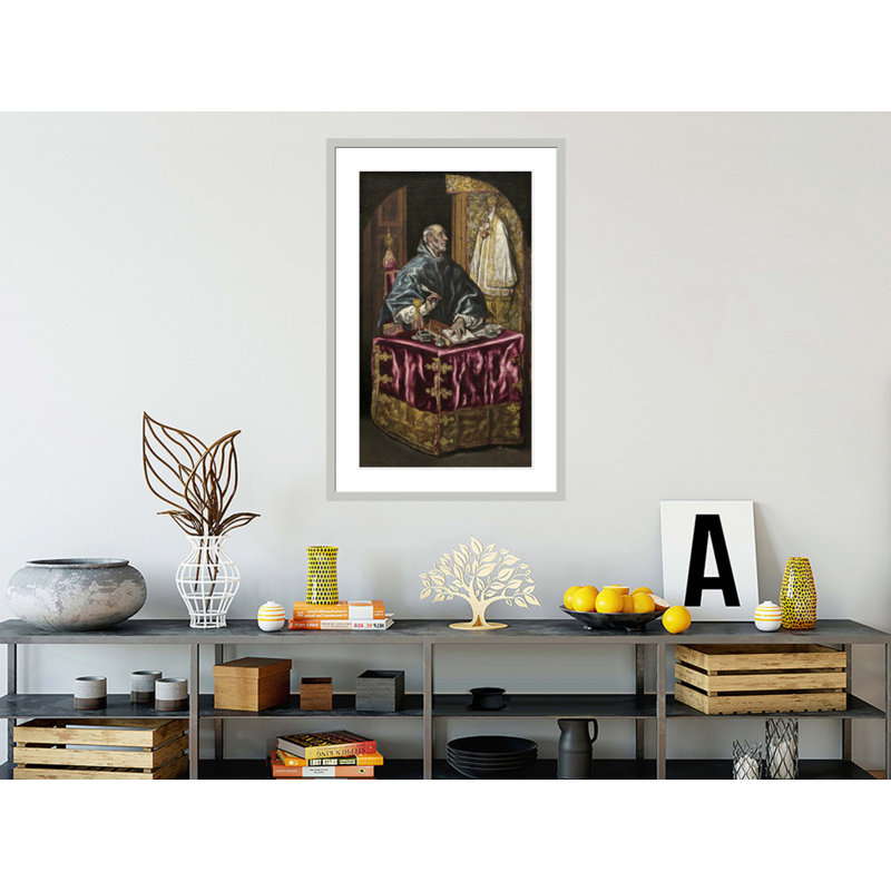 Saint Ildefonso par El Greco, impression giclée encadrée, 41.5" H x 27.32" W