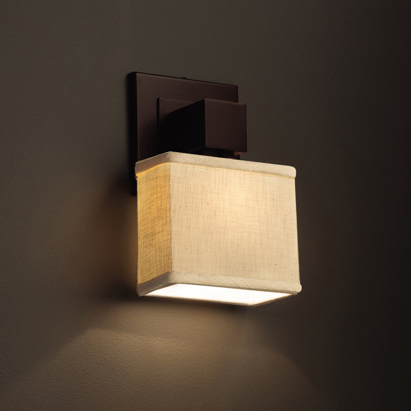 Geoffroy Armed Sconce, Cream, Brushed Nickel