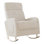 Earleane Upholstered Rocking Chair with High Backrest and Side Pockets