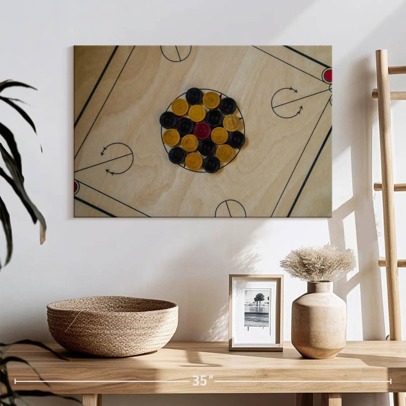 Senne Carrom Board Game, 16" H x 24" W