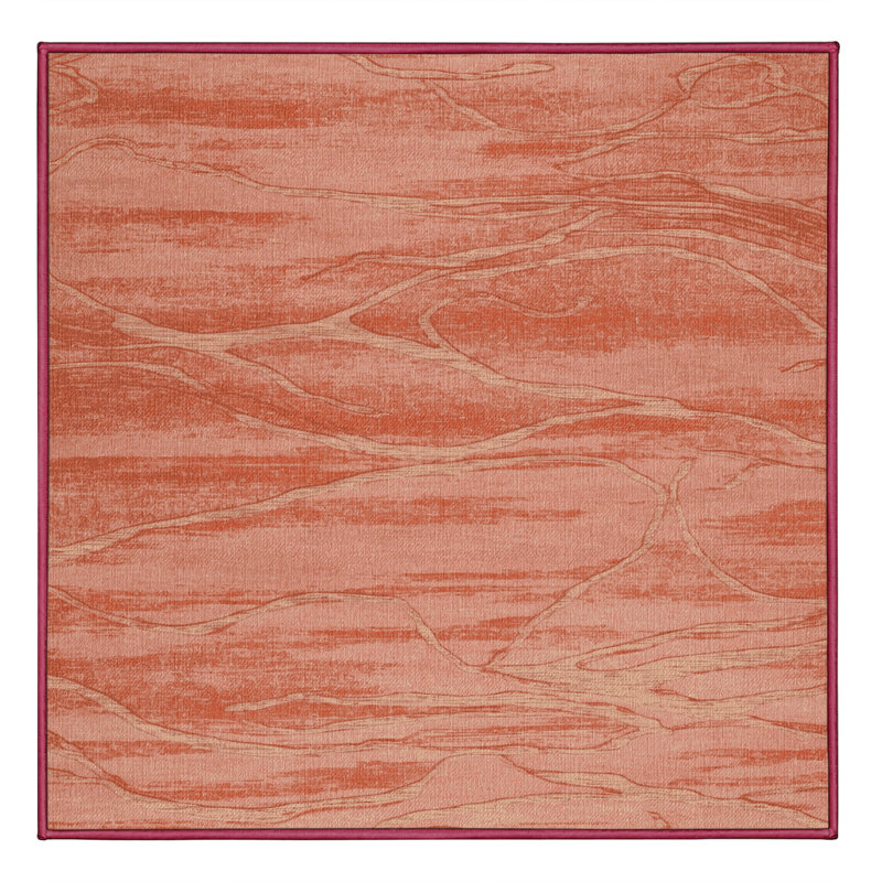 Tapis rose lavable à la machine, Carré 7 pi