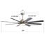 Ventilateur de plafond moderne de 66 pouces avec DEL à intensité variable et commande vocale intelligente-1537125995