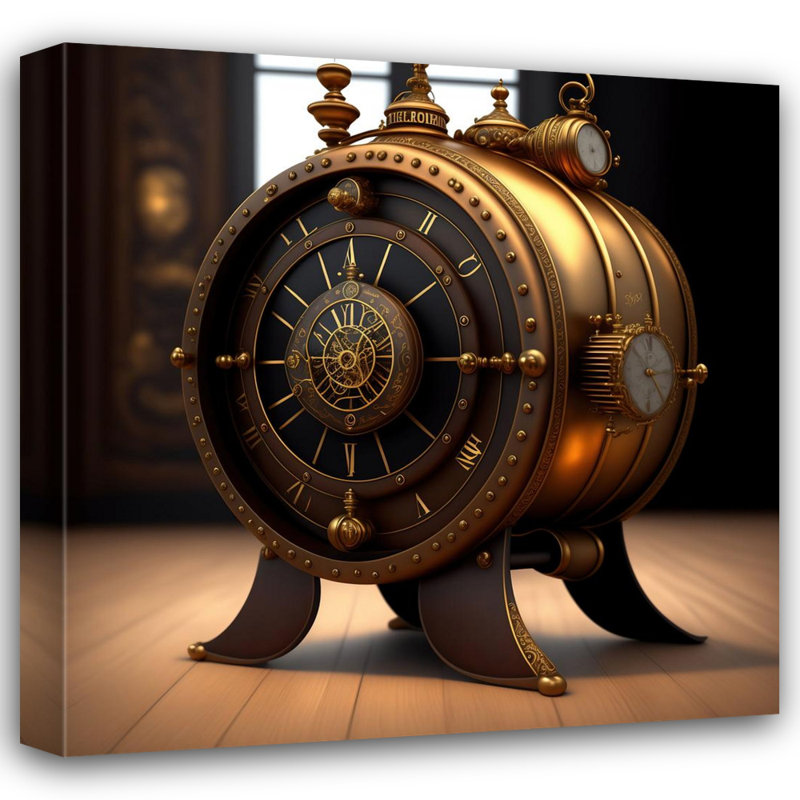 "Time Machine Steampunk" par Stephen Chambers, impression sur toile tendue, L 15 po x H 15 po