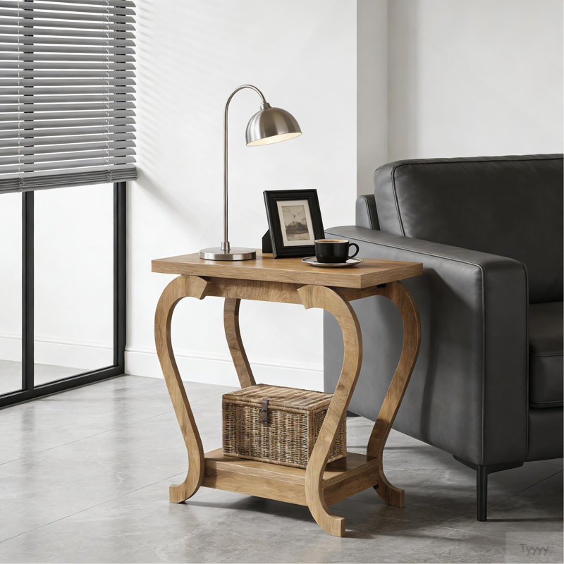 Modern Accent Side Table,2-Tier Coffee Table,End Table