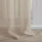 Floral Embellished Cuff Tab Top Solid Curtain Panel, Lightweight Faux Linen Sheer For  Home Decor-617960848-617960849