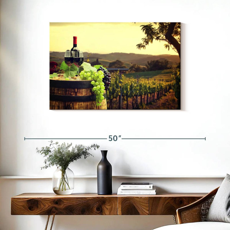 Tonneau à vin rouge Yarlin, H 24 po x l 36 po