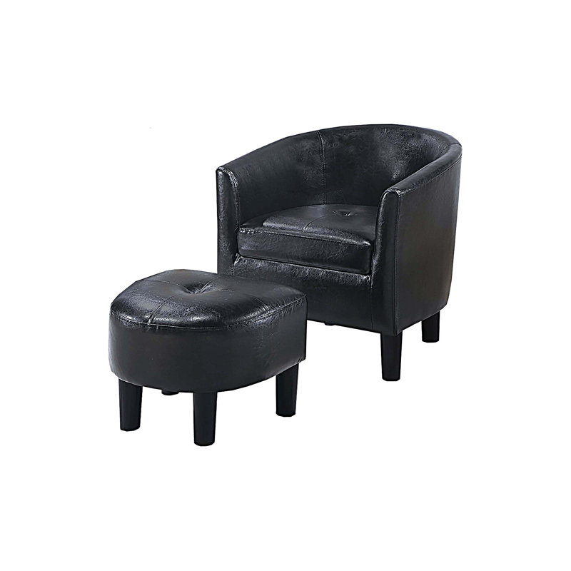Fauteuil d'appoint Jacklyn avec repose-pieds