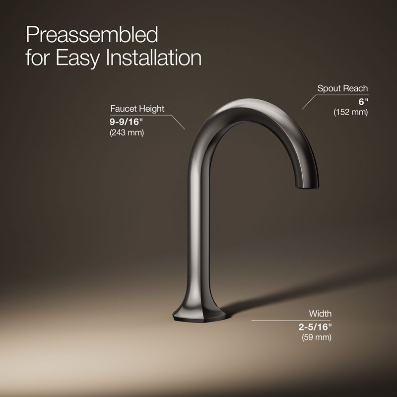 Occasion Single Hole Bathroom Faucet, Vibrant Titanium