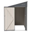 Abri adossé de 1,20 m x 2,10 m, couleur gris olive
