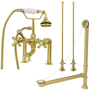 60.5 " L x 30 " W Freestanding and Mounting / Installation Required Soaking Cast Iron and Enameled Cast Iron Bathtub with Faucet