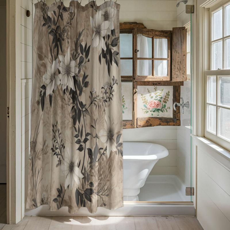 Rideau de douche Iarla, H 74 po x l 71 po