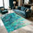Teal Wind Trace carpet-easy to clean, machine-washable, soft and comfortable; suitable for door mats, kitchens, living rooms, bedrooms, corridors, and laundry areas. Easy to clean, durable carpet for home decoration.-827393246