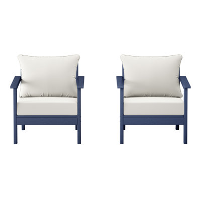 Deep Seating Chair With Cushions (Set Of 2)