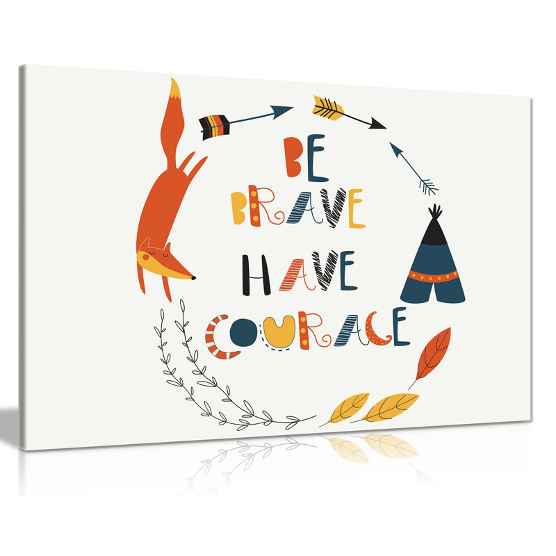 Be Brave - Wrapped Canvas Print, 20cm H x 31cm W