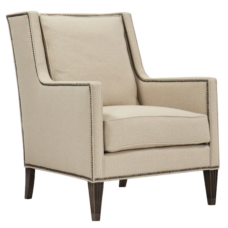 Alec Wingback Chair, No, Impala Linen, Casa Blanca