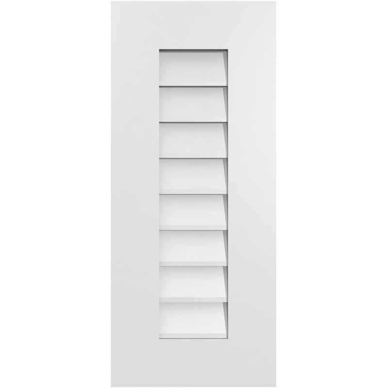 Vent à pignon rectangulaire en uréthane non-fonctionnel, H 28 po x l 12 po x P 1 po