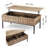 Lift Top Coffee Table With Storage Shelf And Hidden Compartment