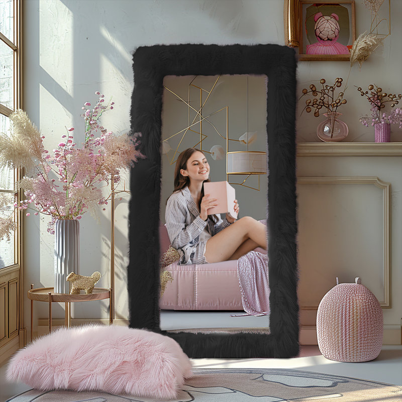 Bohde Rectangle Mirror, 63" x 24", Black