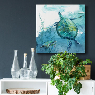 Delray Sea Turtle II - Wrapped Canvas Print